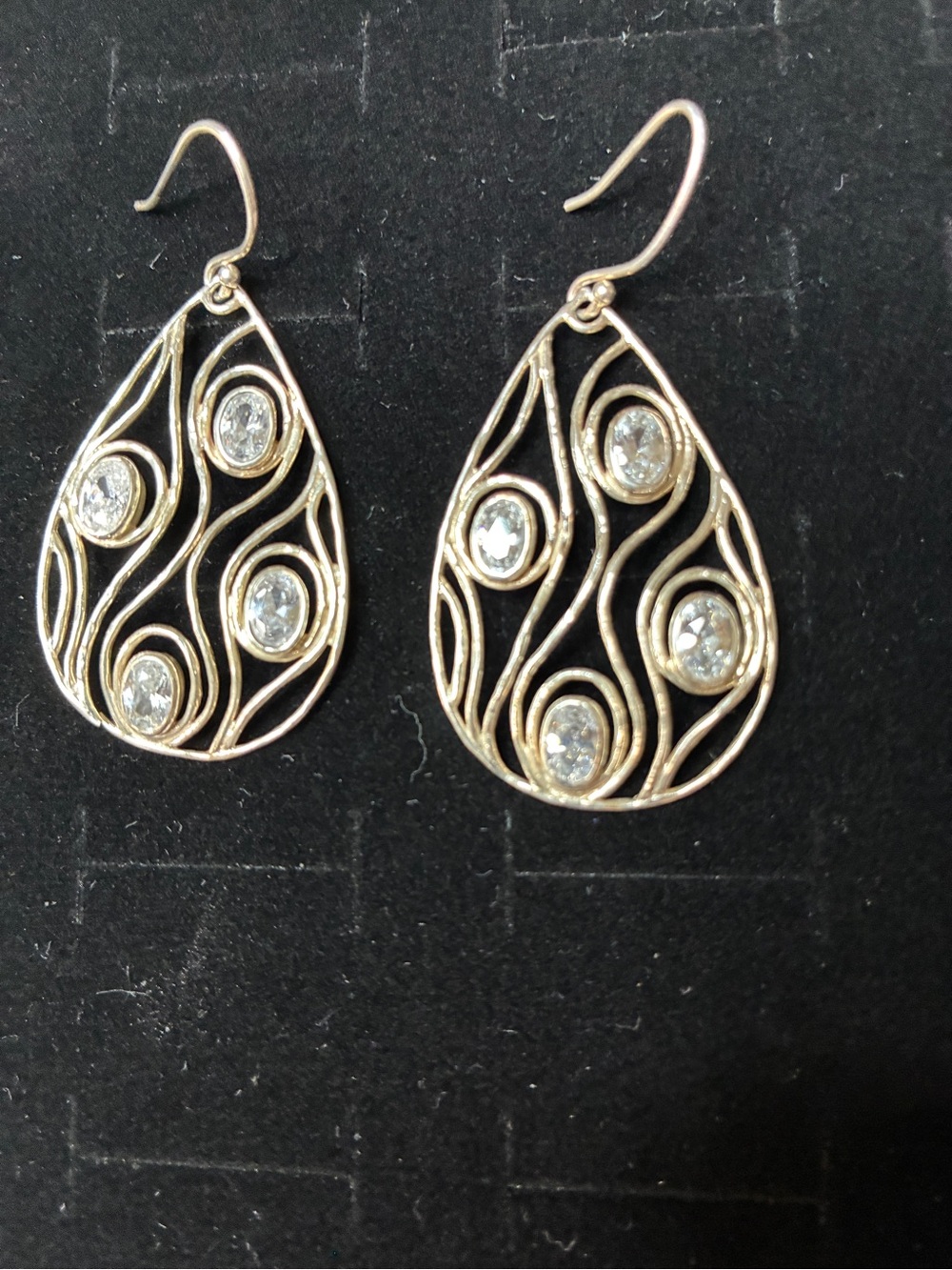 Silpada Sterling silver Teardrop Crystal Drop Earrings  Ntw